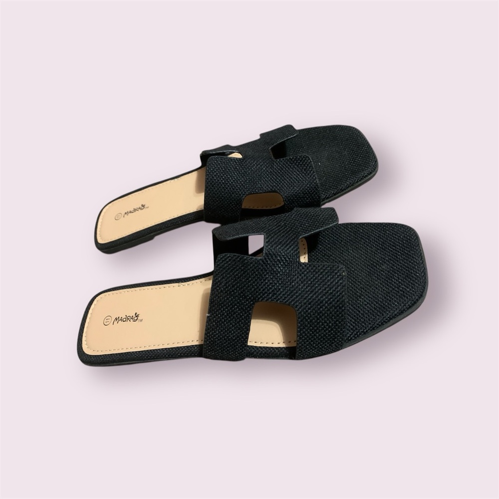 Madrag Women's Chic Black Slide Sandals
